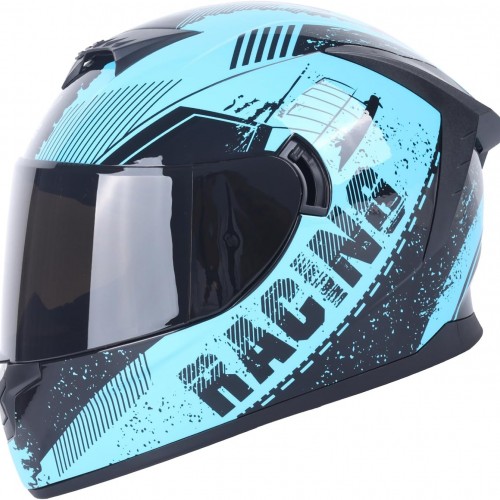 Full Face Motorcycle Racing Street Bike Helmet with Cycling Glasses and Visor for Unisex-Adult