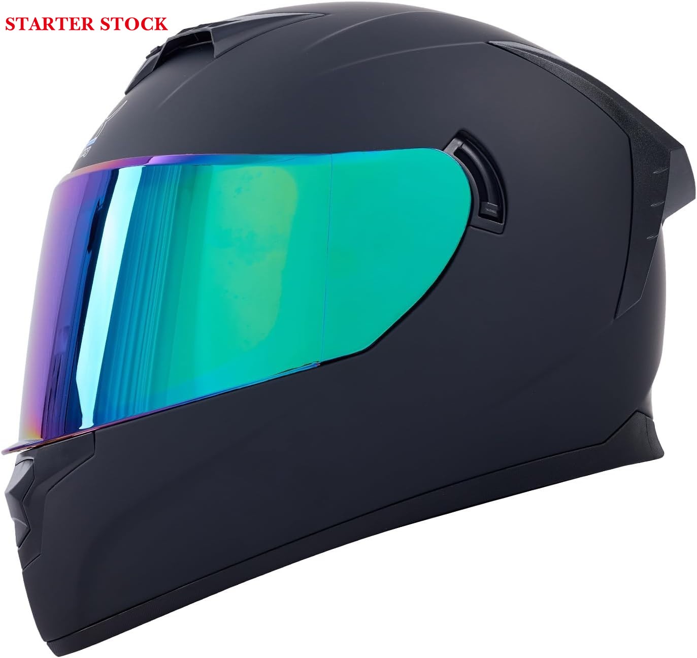 Full Face Motorcycle Racing Street Bike Helmet with Cycling Glasses and Visor for Unisex-Adult