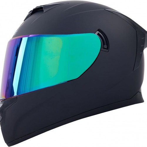 Full Face Motorcycle Racing Street Bike Helmet with Cycling Glasses and Visor for Unisex-Adult