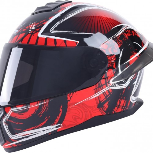 Full Face Motorcycle Racing Street Bike Helmet with Cycling Glasses and Visor for Unisex-Adult