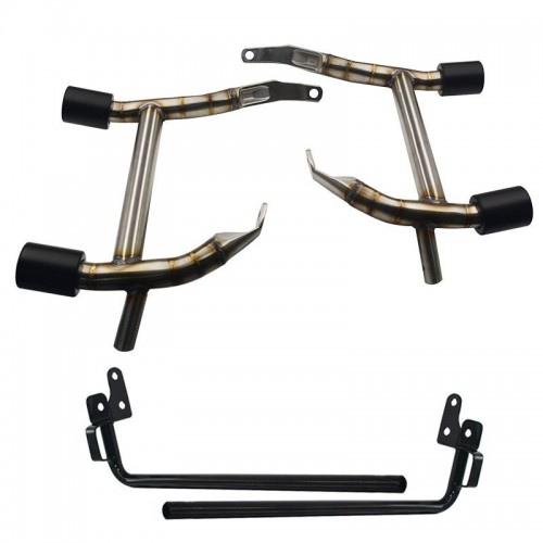 For Harley Touring Street Road Glide 2014-2024 Stainless Welding Pattern Saddlebag Guard with Support Bar Crash Bar