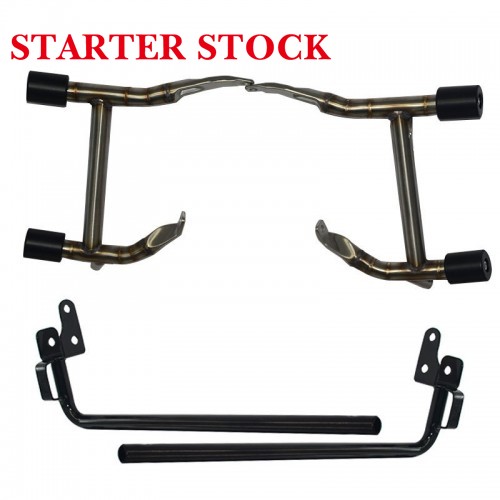 For Harley Touring Street Road Glide 2014-2024 Stainless Welding Pattern Saddlebag Guard with Support Bar Crash Barpicture4