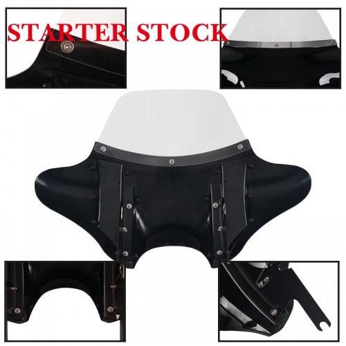 For Harley Davidson FLHRXS Road King Special 2017-2024 Batwing Headlight Fairing with Clear Windshieldpicture2