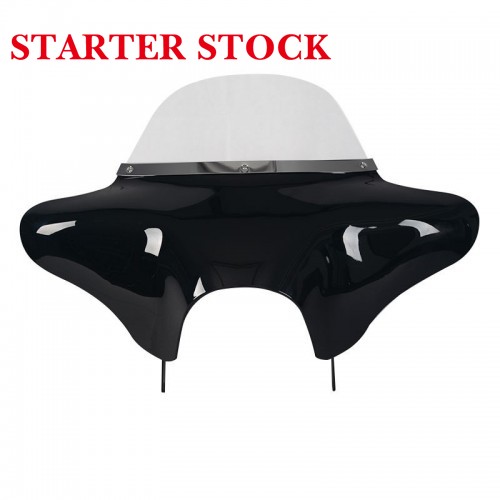 For Harley Davidson FLHRXS Road King Special 2017-2024 Batwing Headlight Fairing with Clear Windshieldpicture3