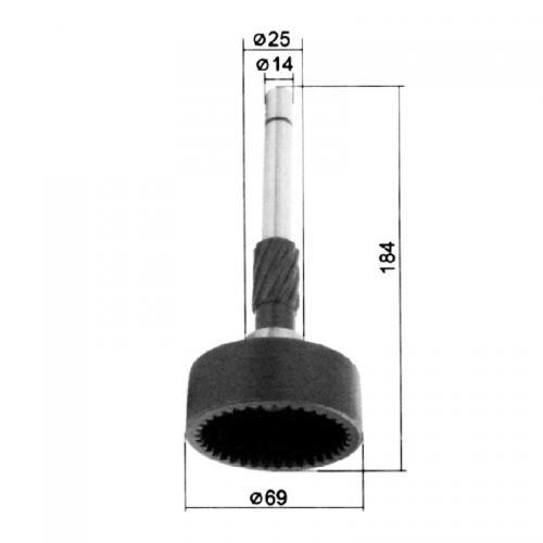 Planetary Shaft 2114-85562 for Hitachi Nissan Cargo 133mm CCW
