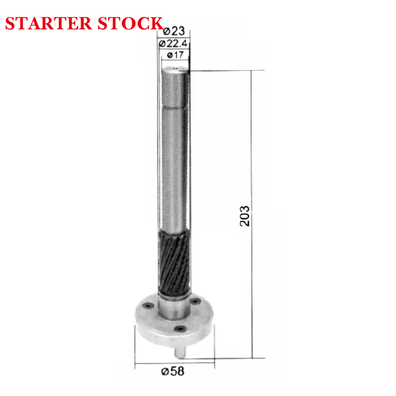 Planetary Shaft 76-2824 for WAI Cargo 79.5mm 6/12 Splines CW