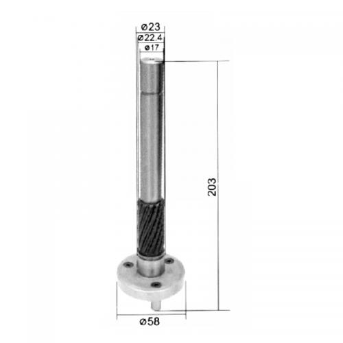 Planetary Shaft 76-2824 for WAI Cargo 79.5mm 6/12 Splines CW
