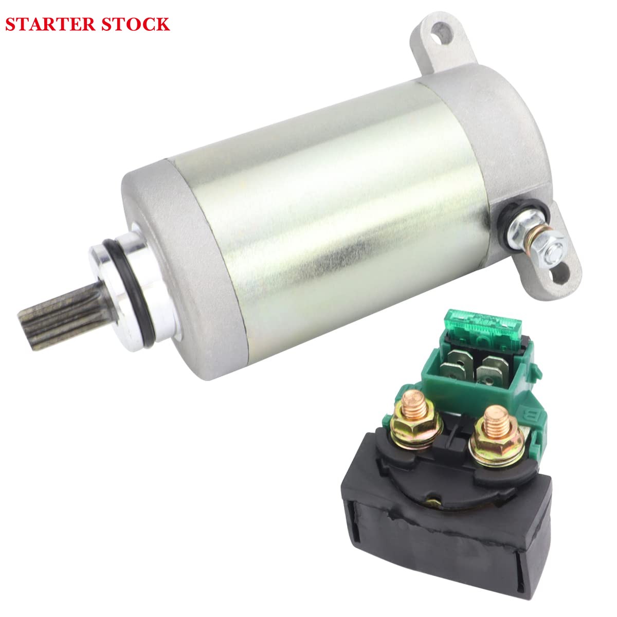 Starter & Relay for Kawasaki Bayou 220 250 KLF220 KLF250 1988-2011, 21163-1130 21163-1253 21163-1266 18716, Starter for Bayou 250 220