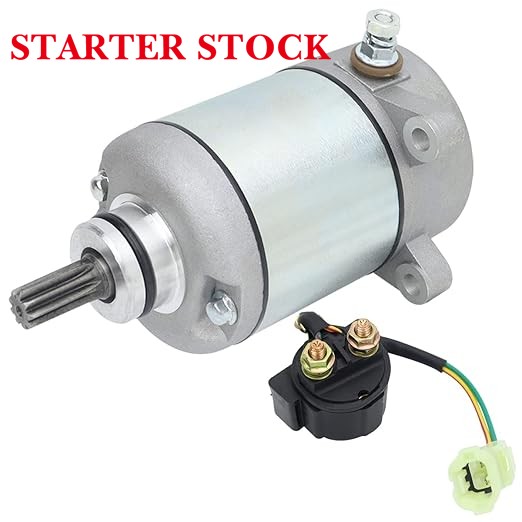 Starter & Relay for Honda Recon 250 2005-2007 TRX250TE TRX250TM, 31200-HM8-003 31200-HM8-A41 18336, 2005 2006 2007 Recon 250 Starter