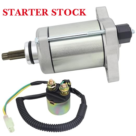 Starter & Relay Replacement for Honda Rancher 420 TRX420 07-19| Foreman 500 TRX500 12-19|Pioneer 500 SXS500M 15-21,31200-HP5-601 31200-HR0-F01 18921 410-54135 SM18 SMU0418,Rancher 420 Starter