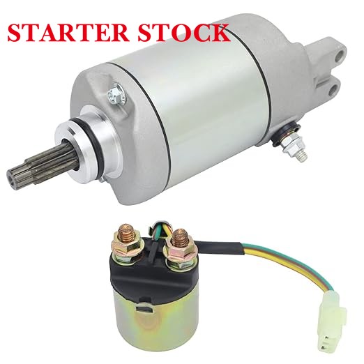 Starter & Relay Replacement for Honda FourTrax Foreman TRX400FW 95-03| TRX450S ES FE FM 98-04| TRX500FE FM TM FPE FPM 05-11,31200-HM7-003 31200-HM7-A41 18609 18638 410-54044 410-54056 SMU0048
