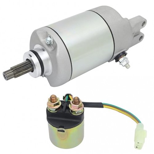 Starter & Relay Replacement for Honda FourTrax Foreman TRX400FW 95-03| TRX450S ES FE FM 98-04| TRX500FE FM TM FPE FPM 05-11,31200-HM7-003 31200-HM7-A41 18609 18638 410-54044 410-54056 SMU0048