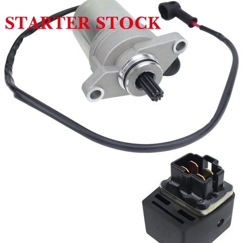 Starter Motor & Relay for Polaris Sportsman 90 2001-2006| Scrambler 90 2001-2003| Predator 90 2003-2006| E-TON 90, 0450533 0451692 18643 18644, Sportsman 90 Starter for Predator 90 E-Ton 90picture2