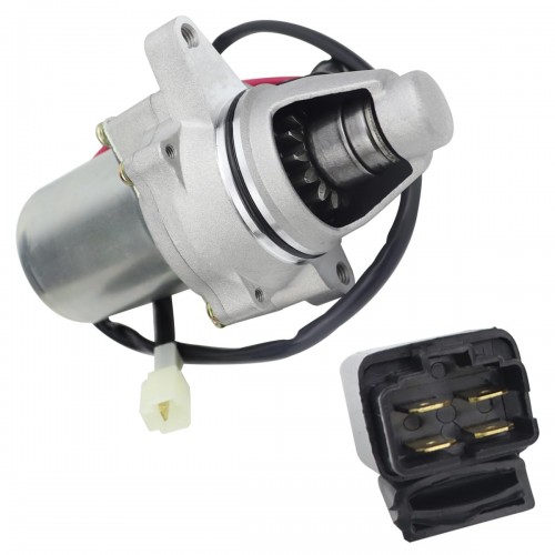 Starter Motor & Relay for Suzuki ATV LT80 Quadsport 1987-2006| Kawasaki ATV KFX80 KSF80 2003-2006, 31100-40B01 31100-40B00 21163-S003 18332 410-54009 LT80-CS90 SM10230