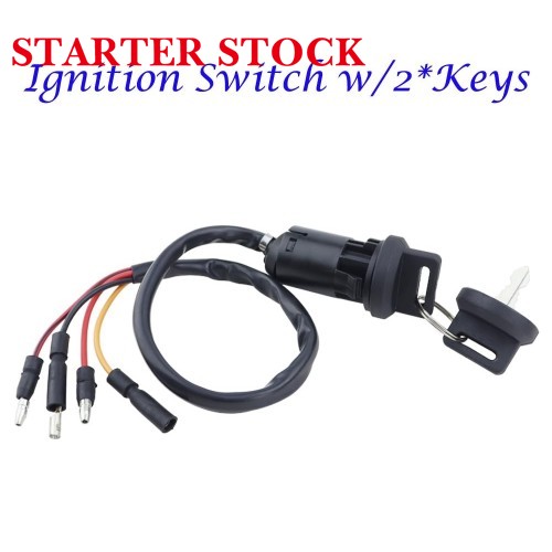 Starter for Honda FourTrax TRX300 TRX300FW 1988-2000, 31200-HA0-774 & 31200-HA0-773 with Starter Gear, Solenoid Relay & Ignition Switch w/Keypicture7