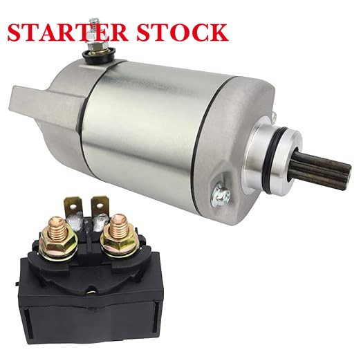 Starter & Relay for Kawasaki Bayou 400 4X4 KLF400 1993-1999| Prairie 400 2X4 KVF400 1998-2002| Prairie 400 4X4 KVF400 1997-2002, 21163-1208 211631208 18702 410-54063 SMU0055 57-2862 495175