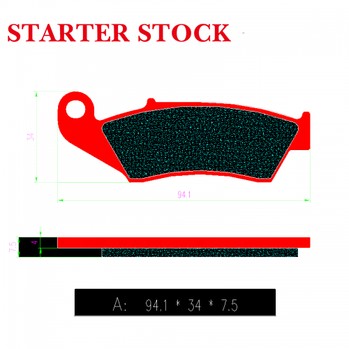 Motorcycle brake pads for Honda CRF230L, CR125R, CR250R, XR250R, XR250L, XR400R, CR500R, CRF230picture4