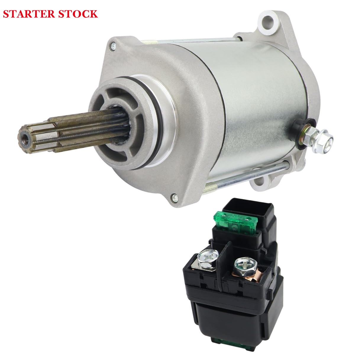 Starter & Relay for Suzuki QuadRunner 500 (98-02)/DR650SE (96-23) & Arctic Cat Bearcat 454 (96-98) | Part Nos. 31100-32E01 3545-001 3545-014 18790 18865