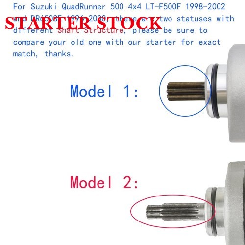 Starter & Relay for Suzuki QuadRunner 500 (98-02)/DR650SE (96-23) & Arctic Cat Bearcat 454 (96-98) | Part Nos. 31100-32E01 3545-001 3545-014 18790 18865picture3