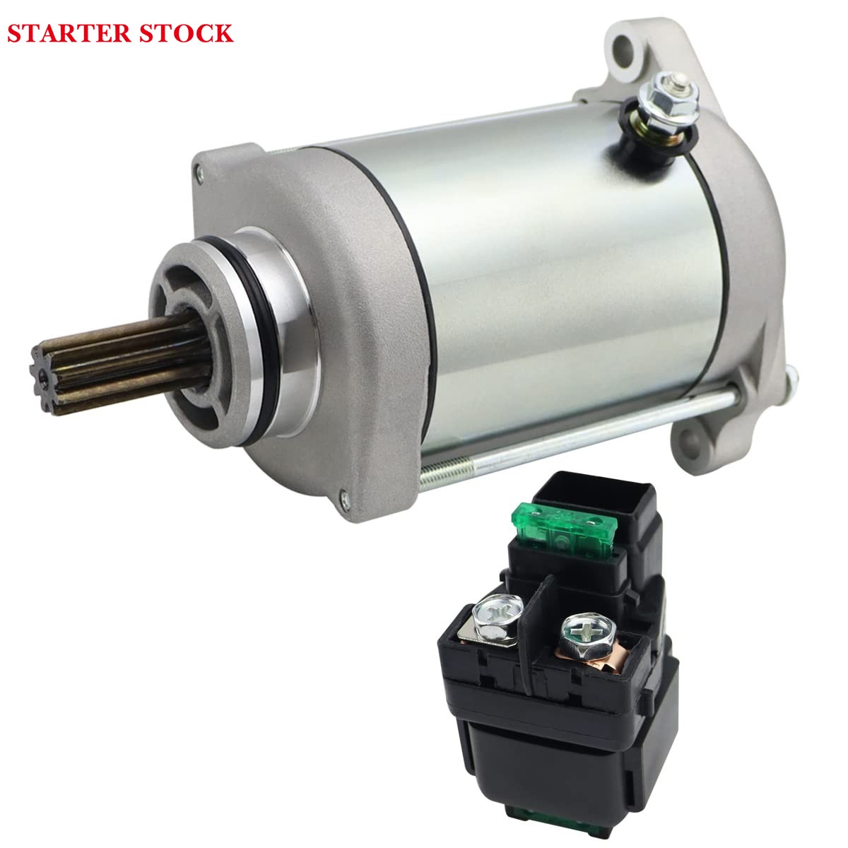 Starter & Relay for Suzuki QuadRunner 500 (98-02)/QuadMaster 500 (00-01)/DR650SE (96-00) & Arctic Cat 400 (98-02)/500 (Auto 00-03/Manual 03) | Part Nos. 31100-44D21 31100-44D10 3545-024 3545-012 3545-015