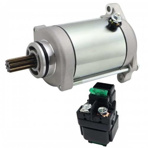 Starter & Relay for Suzuki QuadRunner 500 (98-02)/QuadMaster 500 (00-01)/DR650SE (96-00) & Arctic Cat 400 (98-02)/500 (Auto 00-03/Manual 03) | Part Nos. 31100-44D21 31100-44D10 3545-024 3545-012 3545-015