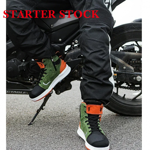Motorcycle Shoes Men Leather Street Bike Boots, Protective Motorcycle Sneakers, Breathable Street Riding Boots for Men and Women, Anti-Collison Toe and Heel, Anti-Slip Bottompicture8
