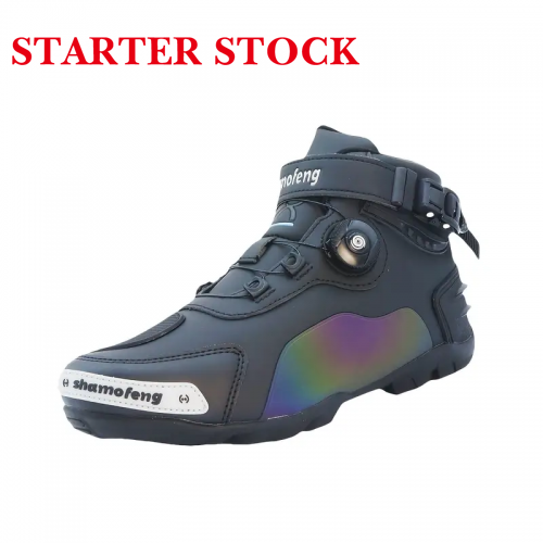 Motorcycle Shoes Men Racing Bike Boots, Off-Road Driving Sneakers, Breathable Street Riding Boots for Men, Low Ankle, Rotary and Plug Buckle Designpicture4