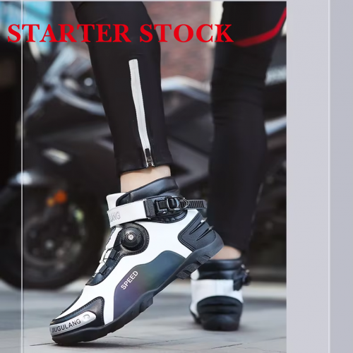 Motorcycle Shoes Men Racing Bike Boots, Off-Road Driving Sneakers, Breathable Street Riding Boots for Men, Low Ankle, Rotary and Plug Buckle Designpicture9