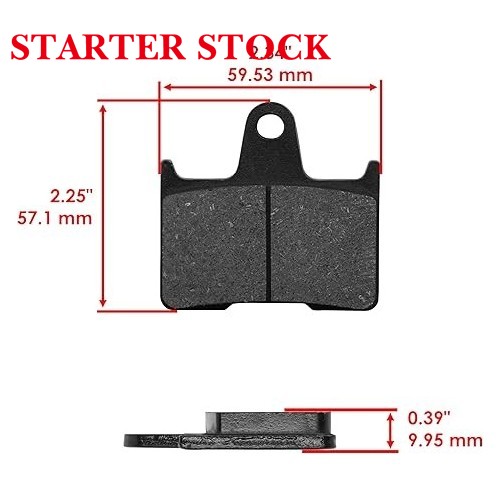 Starterstock Brakes Pad for Yamaha Snowmobile SRX700 1998-2001 8CR-W0046-00-00picture2