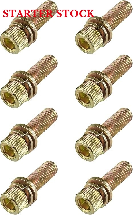 Starterstock 8 Exhaust Manifold Bolts Studs Screw compatible with Polaris Snowmobile 751-73-22 7517322