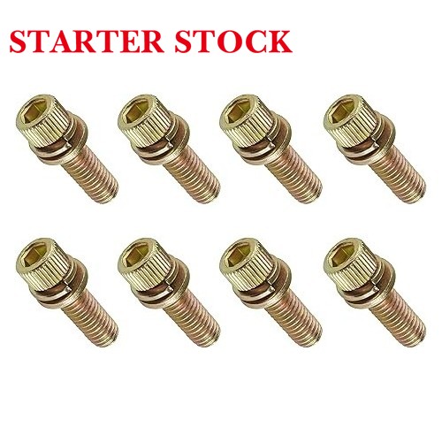 Starterstock 8 Exhaust Manifold Bolts Studs Screw compatible with Polaris Snowmobile 751-73-22 7517322picture3
