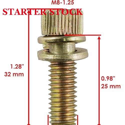 Starterstock 8 Exhaust Manifold Bolts Studs Screw compatible with Polaris Snowmobile 751-73-22 7517322picture6