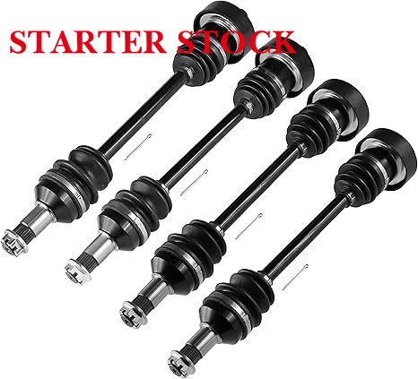 Starterstock Front Rear Left Right Axles Compatible with Arctic Cat 400 4X4 2006 2007 2008 2010-2014