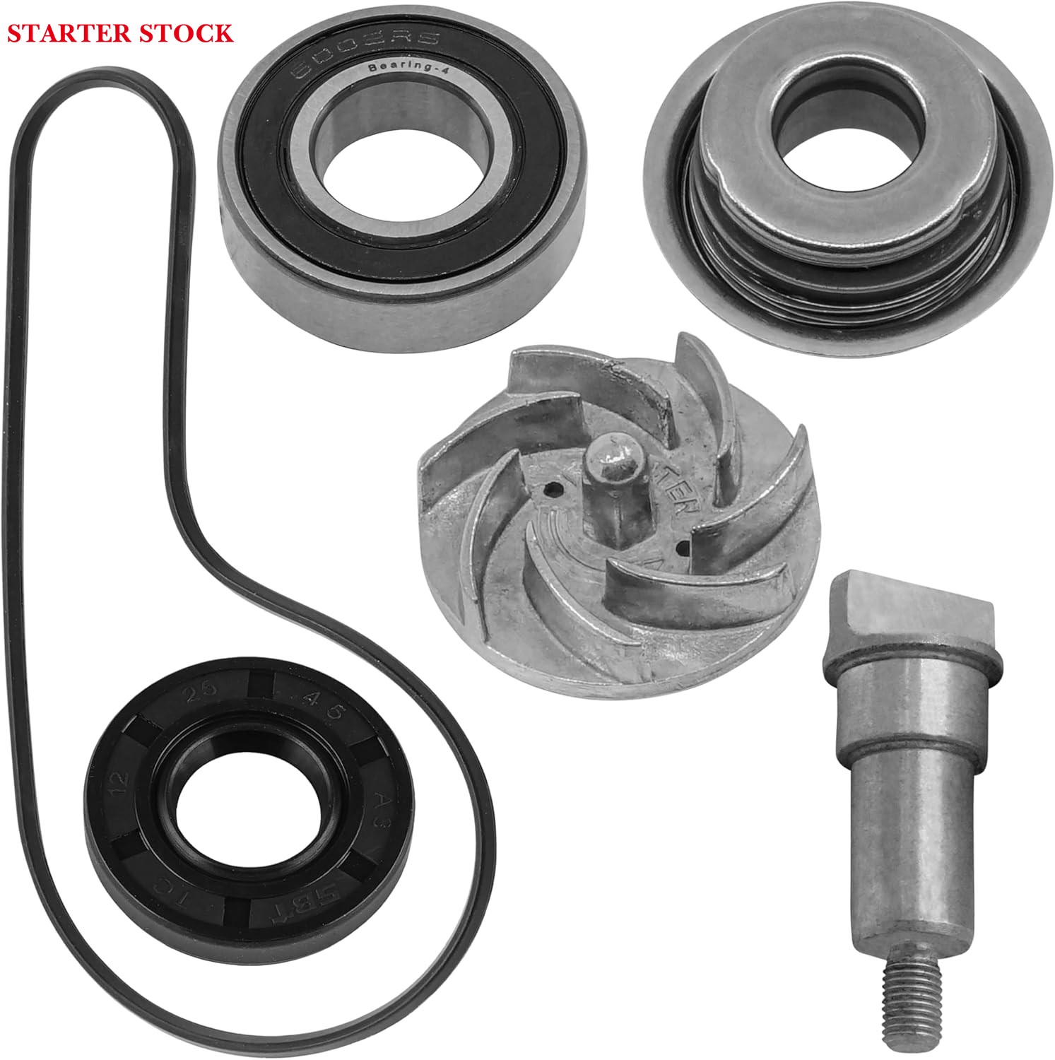 Starterstock Water Pump Impeller with Shaft And Gasket Compatible with  Polaris RZR 570 2014-2022 / Ranger 500 2017-2022