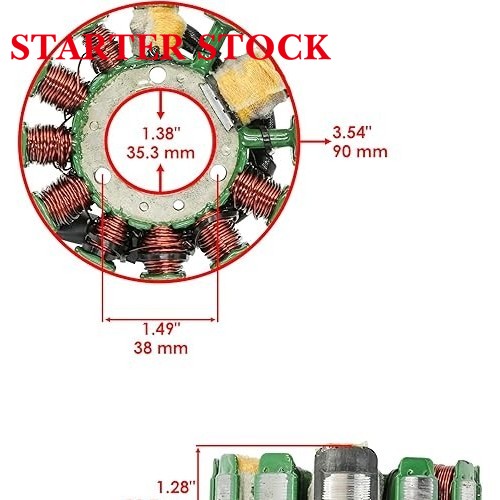 Starterstock Stator Compatible with Arctic Cat Thundercat Mountian Cat 1994-1999picture2