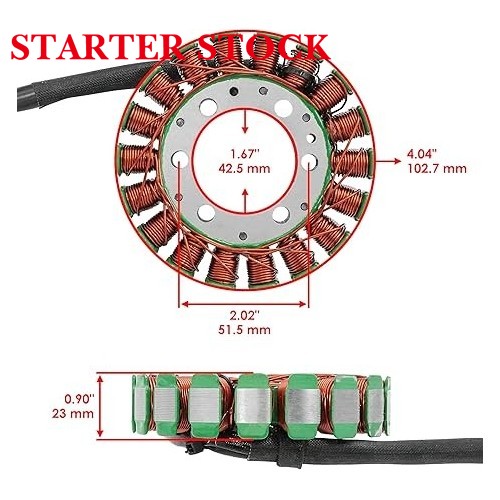 Starterstock Stator 420889909 Compatible With Ski-Doo MXZ/Renegade High-Performance Models: 500-800R (TNT/Adrenaline/Backcountry), 2008-2020picture2