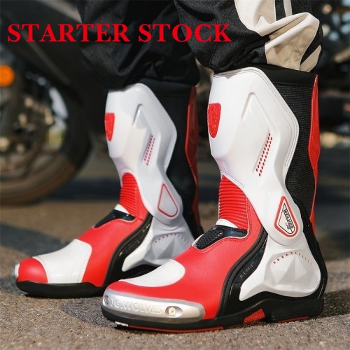 Men Motorcycle Boots Cross Country Shoes Waterproof Anti Slip Moto Racing Bootspicture8