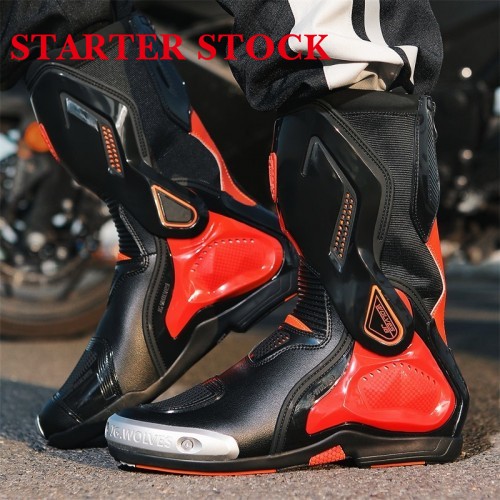 Men Motorcycle Boots Cross Country Shoes Waterproof Anti Slip Moto Racing Bootspicture6