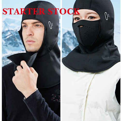 Magnetic face mask, suitable for outdoor cycling in cold weather, with fleece-lined warm and windproof lining and balaclava.picture4