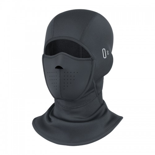 Magnetic face mask, suitable for outdoor cycling in cold weather, with fleece-lined warm and windproof lining and balaclava.