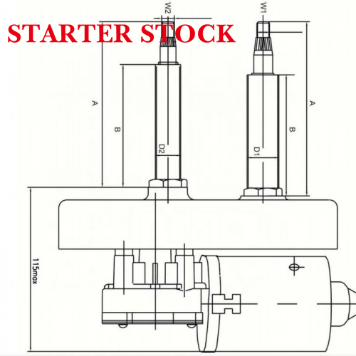Starterstock ZD92 Wiper Motor for Tractor/Truck OEM 107.888 12V/24Vpicture2