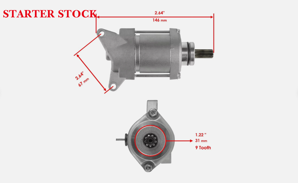 5TJ-81890-30-00  Starter Motor Assembly for Yamaha WR450F WR450FW