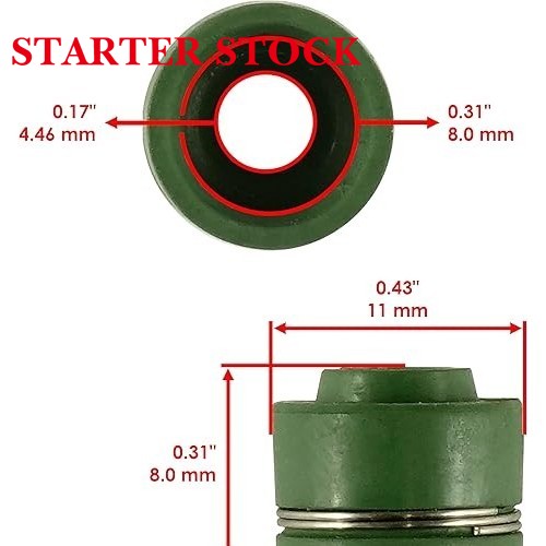 Starterstock Intake or Exhaust Valve Stem Seal Compatible with Arctic Cat ZR 9000 2014-2016 QTY 8picture6