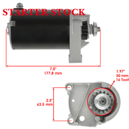 495100, 498148Starter for Briggs & Stratton 14HP 16HP 18HP Engines 12 Volt 399928,picture2