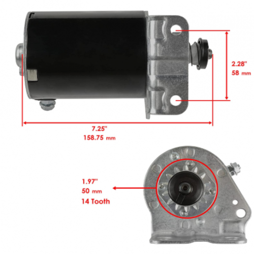 7 Thru 16.5 17 17.5 18 HP 693551 14 Tooth Craftsman 5777Starter for Briggs Stratton Engines