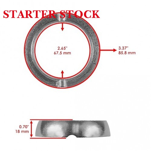 Starterstock Muffler Donut Gasket Seal Compatible with Arctic Cat King Cat 900 Series 162" (Efi & Non-Efi) 2004-2006 5. M Series (M5/M6/M7) 1612014picture5