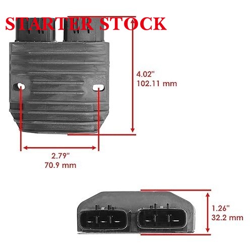 Starterstock Regulator Rectifier Compatible with Arctic Cat SR Viper Series (LTX/MTX/RTX/STX/XTX) 2015 0824-072picture2