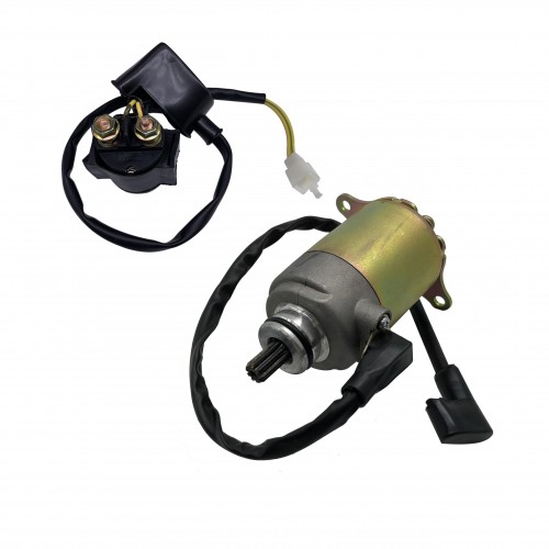 4 Wheelers Taotao BajaStarter Motor & Relay Fit for GY6 125CC 150CC ATV Scooter Moped ATV Go Karts Quad