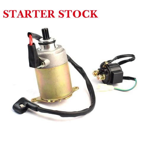 Scooter Dirt Bikes Moped Go Kart 4 Wheelers9 Teeth Starter Motor Starter Relay Solenoid for GY6 4-Stroke Engine 125cc 150cc ATVpicture2