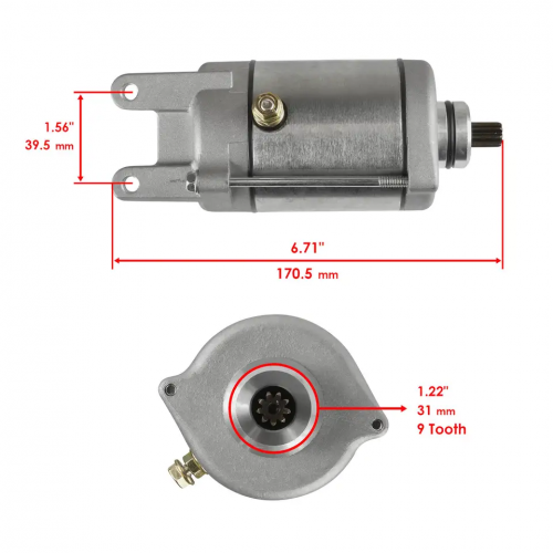 Cat 250 DVX 300 Bombardier DS250 Kymco MXU Mongoose 25018911 3304-274 31210-LBA7-900 SMU0402 SCH0031 Starter Motor for Arctic